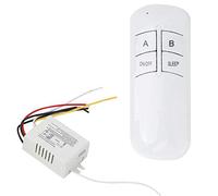 YAM-802 Interrupteur de Télécommande Sans Fil, 2 Voies ON/OFF, Récepteur Numérique Mural, AC200V-245V, Portée 8-15m Intérieur