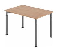 YAMA 12 G | Bureau 120 x 80 réglable en hauteur Noyer/Graphite