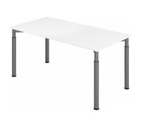 YAMA 16 G | Bureau - 160 x 80 réglable en hauteur Blanc/Graphite