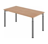YAMA 16 G | Bureau 160 x 80 réglable en hauteur Noyer/Graphite