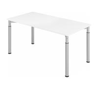 YAMA 16 S | Bureau - 160 x 80 réglable en hauteur Blanc/Argent