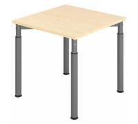 YAMA 8 G | Bureau - 80 x 80 réglable en hauteur Érable/Graphite