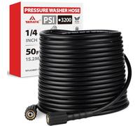 YAMATIC Tuyau de nettoyeur haute pression 15,2 m 0,6 cm, 3200 psi, M22-14 mm femelles