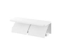Yamazaki 1299 Tower Porte-Papier Toilette Double Mural, Blanc, Acier, Minimaliste, 12 x 28,5 x 8,5 cm (L x L x H)