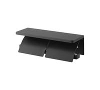 Yamazaki 1300 Tower Porte-Papier Toilette Double Mural, Noir, Acier, Minimaliste, 12 x 28,5 x 8,5 cm (L x L x H)