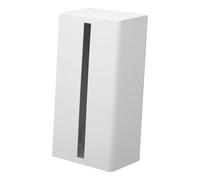Yamazaki 1440 Tower Boîte à mouchoirs Verticale en Acier avec Aimant Blanc 9,7 x 12,6 x 23,7 cm