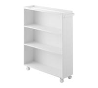 Yamazaki 1485 Tower Chariot à Livres Minimaliste en Acier et Nylon Blanc 15,6 x 59 x 70 cm