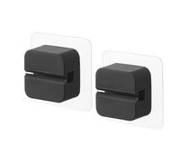 YAMAZAKI 1593 TOWER Film Hook MultiUse Clips (Set of 2), black, Silicone/Polycarbonate/PET/Polyurethane, 4.5 x 1.8 x 4.5 cm