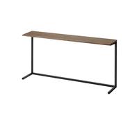 YAMAZAKI 1693 Tower Étagère de Cuisine avec Tablette en Bois, Noir, Acier/Bois/Polypropylène, Minimaliste, 18,3 x 90 x 46,7 cm (L x L x H)