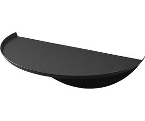 YAMAZAKI 1938 Tower WallMounted Shelf Round, Black, Steel/ABS Resin, 40 x 22 x 11.7 cm