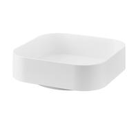Yamazaki 2198 Tower Rotating Storage Tray, White, ABS Resin/Silicone, 20 x 20 x 6.3 cm