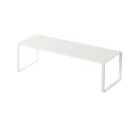 YAMAZAKI 2572 FRAME Étagère à chaussures extensible à planche, blanc, Acier, minimaliste, 12 x 34-60 x 10 cm (L x L x H)