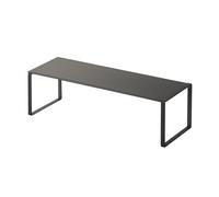 YAMAZAKI 2573 FRAME Étagère à chaussures extensible à planche, noir, Acier, minimaliste, 12 x 34-60 x 10 cm (L x L x H)