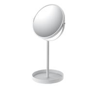 YAMAZAKI 2819 Tower Accessory Tray with Mirror, White, Steel/Mirror, 17.5 x 14 x 33 cm