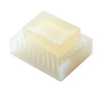 Yamazaki 2992 FLOAT Plateau à savon en silicone, blanc, Silicone, minimaliste, 11 x 8.5 x 3 c m