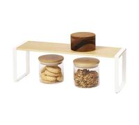 Yamazaki 3155 TOSCA Kitchen Rack, white, Steel / Wood, 40 x 12 x 15.5 cm