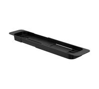 Yamazaki 3547 Tower Plateau de Baignoire Extensible, Noir, Résine ABS, Minimaliste, 57.5～75 x 15.5 x 4.5 c m