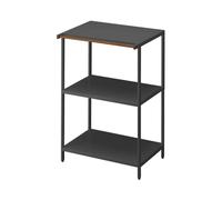 YAMAZAKI 3598 Tower 3Tiered Storage Rack, Black, Steel/Wood, 60 x 46.5 x 90 cm