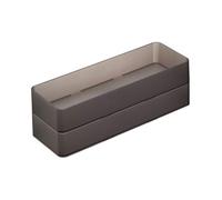 Yamazaki 3645 TOWER Stackable Organizer L X2 Set, black, PS Resin, 8 x 24 x 3.7 cm