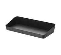 Yamazaki 4228 Tower Plateau de commodité L Wide, Noir, Acier, Minimaliste, 30 x 13.5 x 5 c m