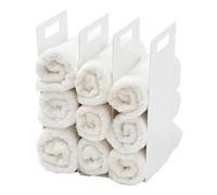 Yamazaki 4316 Tower Rangement de Serviettes (Lot de 2), Blanc, Acier, Minimaliste, 14.5 x 14.5 x 30 cm (L x L x H)