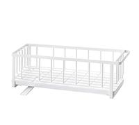 YAMAZAKI 5068 Tower Wire Dish Drainer Slim, White, Steel/ABS Resin/Polypropylene/Silicone, 57.5 x 16 x 18.5 cm