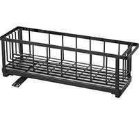 Yamazaki 5069 Tower Egouttoir en Fil métallique Slim, Noir, Acier/Résine ABS/Polypropylène/Silicone, Minimaliste, 57.5 x 16 x 18.5 c m