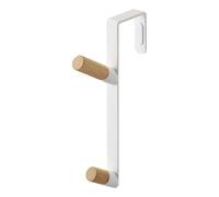 Yamazaki 5171 TOWER Over~The~Door Hanger, white, Steel/Wood, 1.5 x 10 x 18 cm