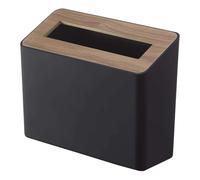 YAMAZAKI 5230 RIN Table Poubelle, noir, ABS résine/bois, design minimaliste, 22 x 9 x 15,5 cm (LxPxH)