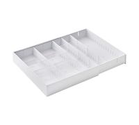 YAMAZAKI 5415 TOWER Extendable Diagonal Cutlery Tray, white, ABS Resin/PS Resin, 3047.5 x 35 x 5.5 cm