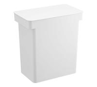 YAMAZAKI 5427 TOWER Airtight Trash Can with Caster, white, Polypropylene/ABS Resin/POM Resin/Silicone/Steel, 41 x 24 x 42.565.5 cm