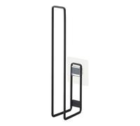 Yamazaki 5990 Tower Film Hook Toilet Paper Holder, Black, Steel/Silicone FILMHOOK : Polycarbonate/Pet/Polyurethane, 3.7 x 7.3 x 25 cm