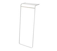 Yamazaki 7078 TOWER Leaning Coat Hanger with Shelf, white, Steel/Wood, 60 x 46 x 160 cm