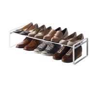 YAMAZAKI 7209 FRAME Étagère à chaussures extensible à barres, blanc, Acier, minimaliste, 25 x 41-70 x 17,5 cm (L x L x H)
