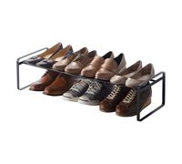 Yamazaki 7210 FRAME Étagère à chaussures extensible à barres, noir, Acier, minimaliste, 25 x 41-70 x 17,5 cm (L x L x H)