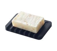 Yamazaki 7398 FLOW Soap Tray, black, Silicone, 11.5 x 8 x 1 cm