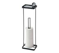 Yamazaki 7740 Tower Toilet Paper Stand, Black, Steel, 16 x 12 x 52 cm