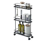 YAMAZAKI Home Tower Chariot de Rangement, Acier, Noir, Taille Unique