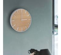 Yamazaki Horloge murale RIN métal et bois blanc naturel 26cm design moderne 04109