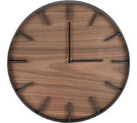 Yamazaki Horloge murale RIN métal et bois noir marron foncé 26cm design moderne 04108