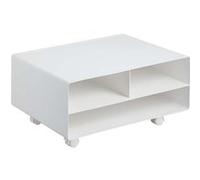 Yamazaki Tower Support et Rangement pour imprimante, en Acier - Bureau, Office, Rangement Papeterie, Organisateur Pratique - 37 x 48 x 19 cm, Design Japonais, Blanc
