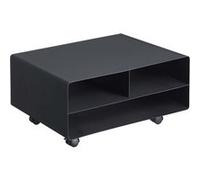 Yamazaki Tower Support et Rangement pour imprimante, en Acier - Bureau, Office, Rangement Papeterie, Organisateur Pratique - 37 x 48 x 19 cm, Design Japonais, Noir