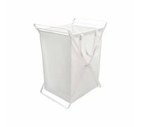 Yamazaki Panier à linge pour la maison | Acier + coton, alliage, blanc, L