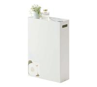 Yamazaki Plate Support pour Papier Toilette, en Acier - jusqu'à 12 Rouleaux, Rangement Compact Gain de Place pour Salle de Bain, WC, hygiénique - 12,5 x 33 x 48 cm, Design Japonais, Blanc