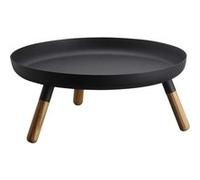 Yamazaki - Plateau rond en métal avec pieds Tower noir Noir G