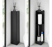 Yamazaki Rangement de papier toilette Design 16x16x80cm debout sur roulettes "Tower" noir