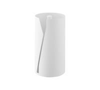 Yamazaki Tower Porte essuie-Tout Rond, en Acier - Distributeur de Papier Cuisine fermé, Design hygiénique, Stable et Compact, Utilisation à Une Main - 16 x 16 x 30,2 cm, Design Japonais, Blanc