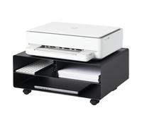 Yamazaki Tower Support et Rangement pour imprimante, en Acier - Bureau, Office, Rangement Papeterie, Organisateur Pratique - 37 x 48 x 19 cm, Design Japonais, Noir