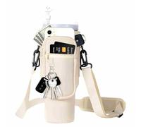 Yamobi Sac de transport pour bouteille d'eau avec sac de téléphone pour Stanley Cup - 40/30 oz - Sac porte-bouteille d'eau avec 3 bouchons d'écoulement pour accessoires Stanley