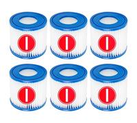 YanBan Cartouche de Filtre de Piscine Compatible avec Best-Way 58381 la Pompe de Filtration, Lot de 6 filtres de Rechange compatibles avec Flowclear Type I